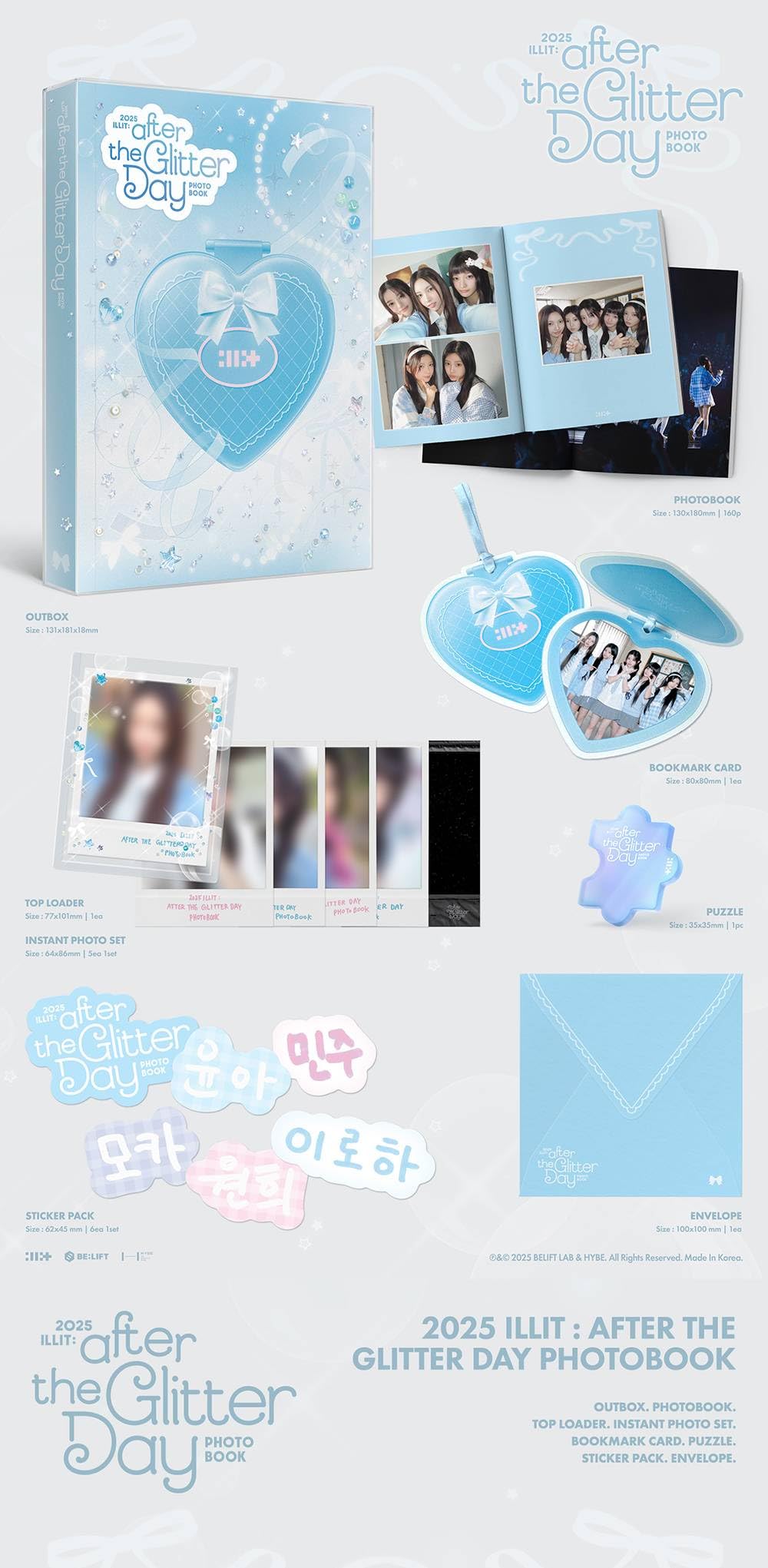 ILLIT 2025 PHOTOBOOK Amazon限定ステッカー5枚付 Amazon.co.jp: ILLIT (アイリット) - 2025 ILLIT : AFTER THE GLITTER