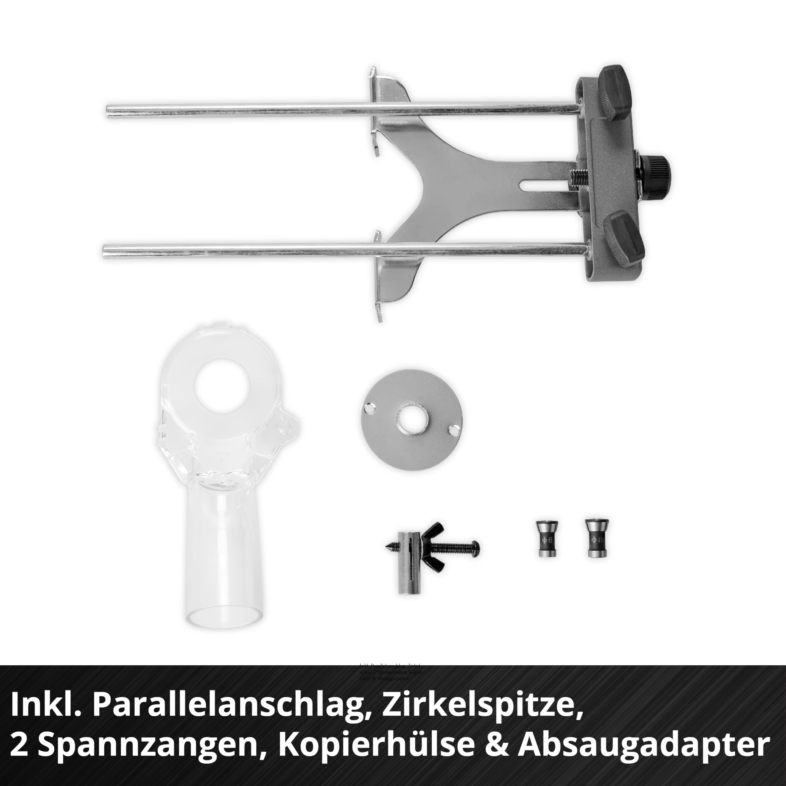 Einhell Professional Akku-Oberfräse TP-RO 18/55 Li BL - Solo Power X-Change (18 V, Hubhöhe 55 mm, Brushless, inkl. Parallelanschlag, Werkzeug, ohne Akku & Ladegerät)
