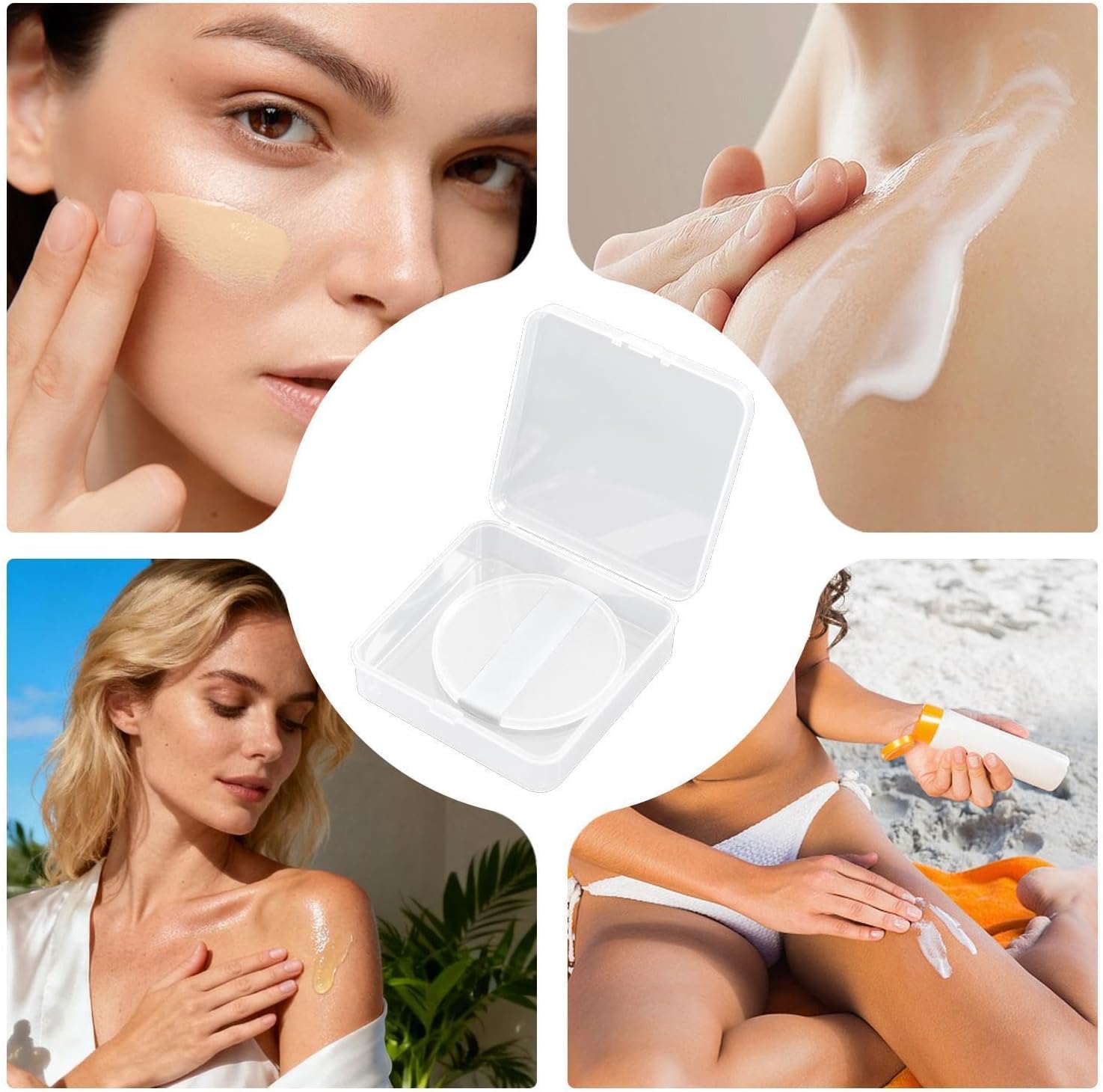 Body Lotion Applicator,Silicone Sunscreen Application Tool | Soft Sunscreen Applicator,for Women Girls Ladies Mothers Wives Home Apartment Travel Hotel Salon Beach Daily Routine