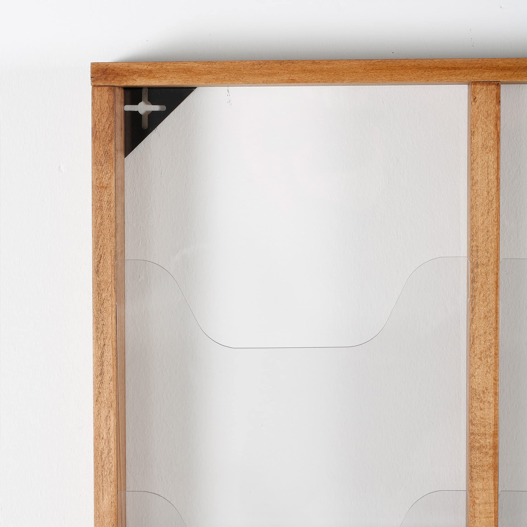 Prospektständer WoodMagazine Wandversion15 x A4, dunkel lasiert