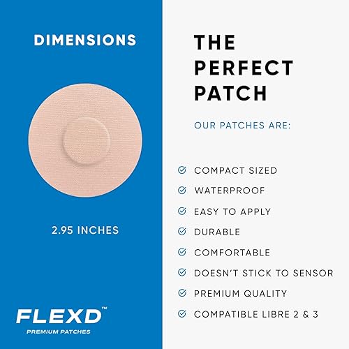 Miniatura 2 de Cubiertas de sensor impermeables Freestyle para Libre 2 y 3 - (30 piezas) - Cubiertas de sensor Libre 3 - Parches Adhesivos CGM - Sin adhesivo en el