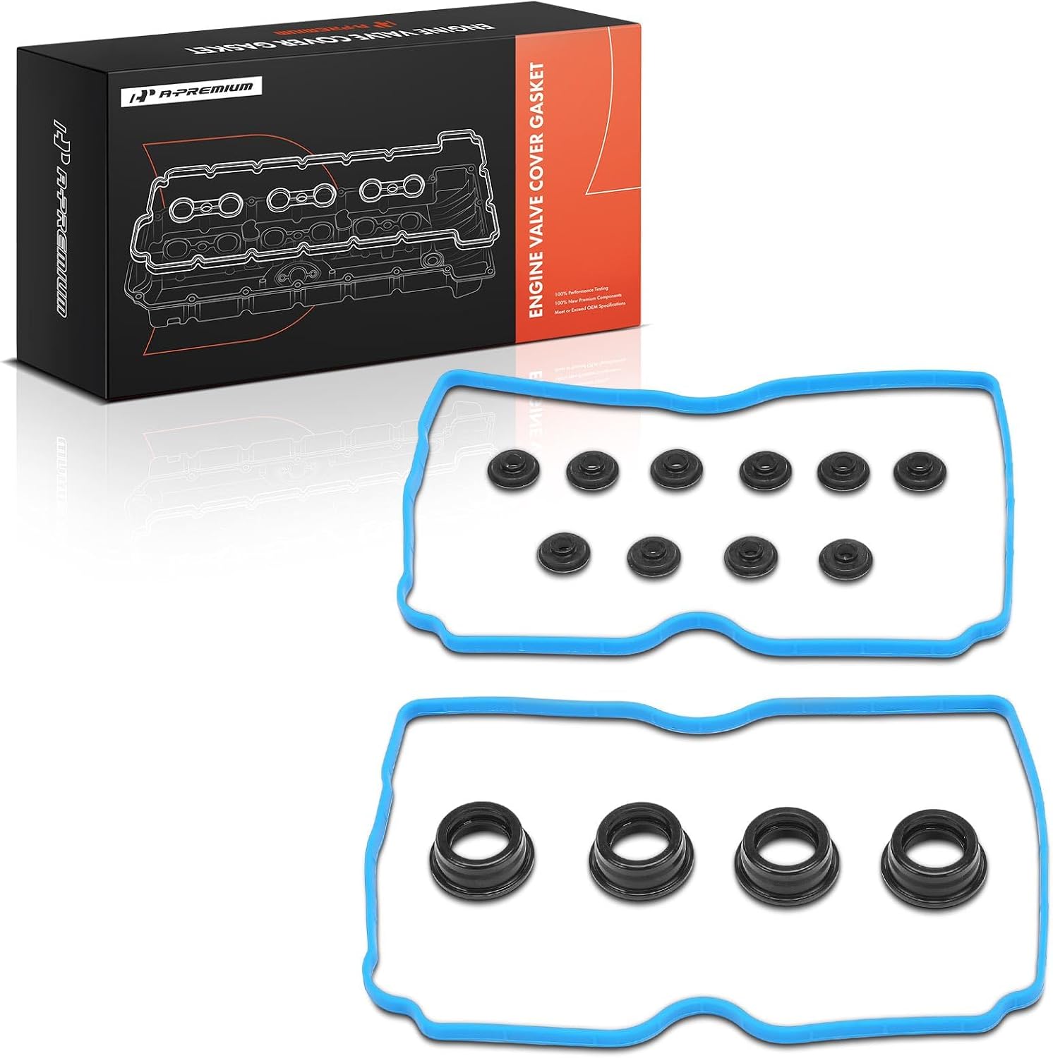 A-Premium Engine Valve Cover Gasket Set Compatible with Subaru Outback 2000-2005, Forester 1999-2005, Impreza 1998-2005, Legacy 1998-2005, Baja 2003-2005 & Saab 9-2X 2005, H4 2.2L 2.5L