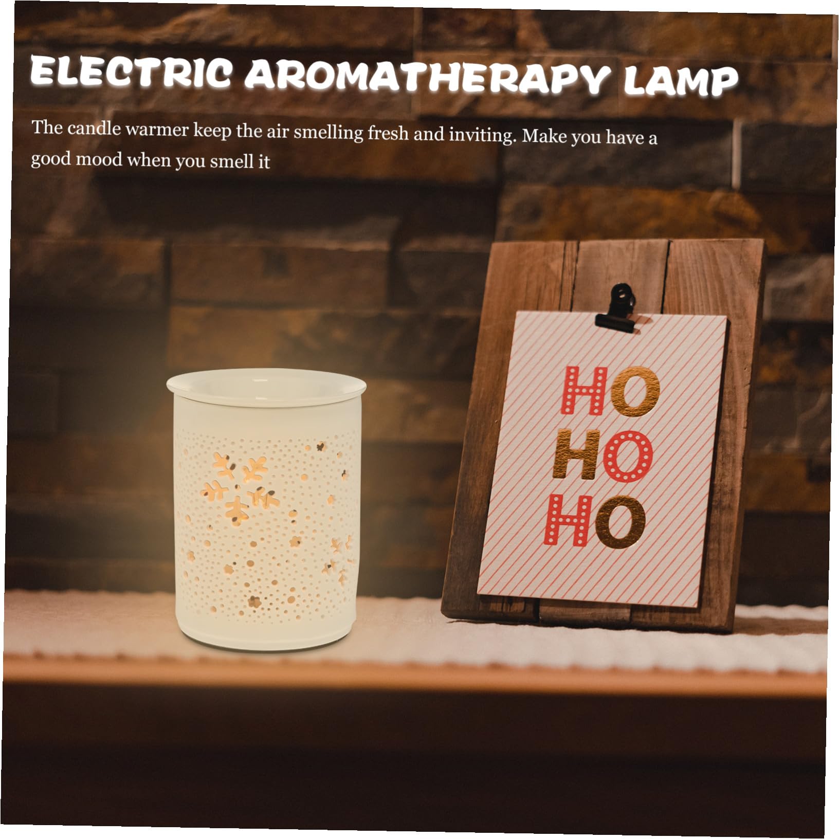 Elektrische Duftlampe aus Keramik, Rundes Muster, 25 W für Aromatherapie