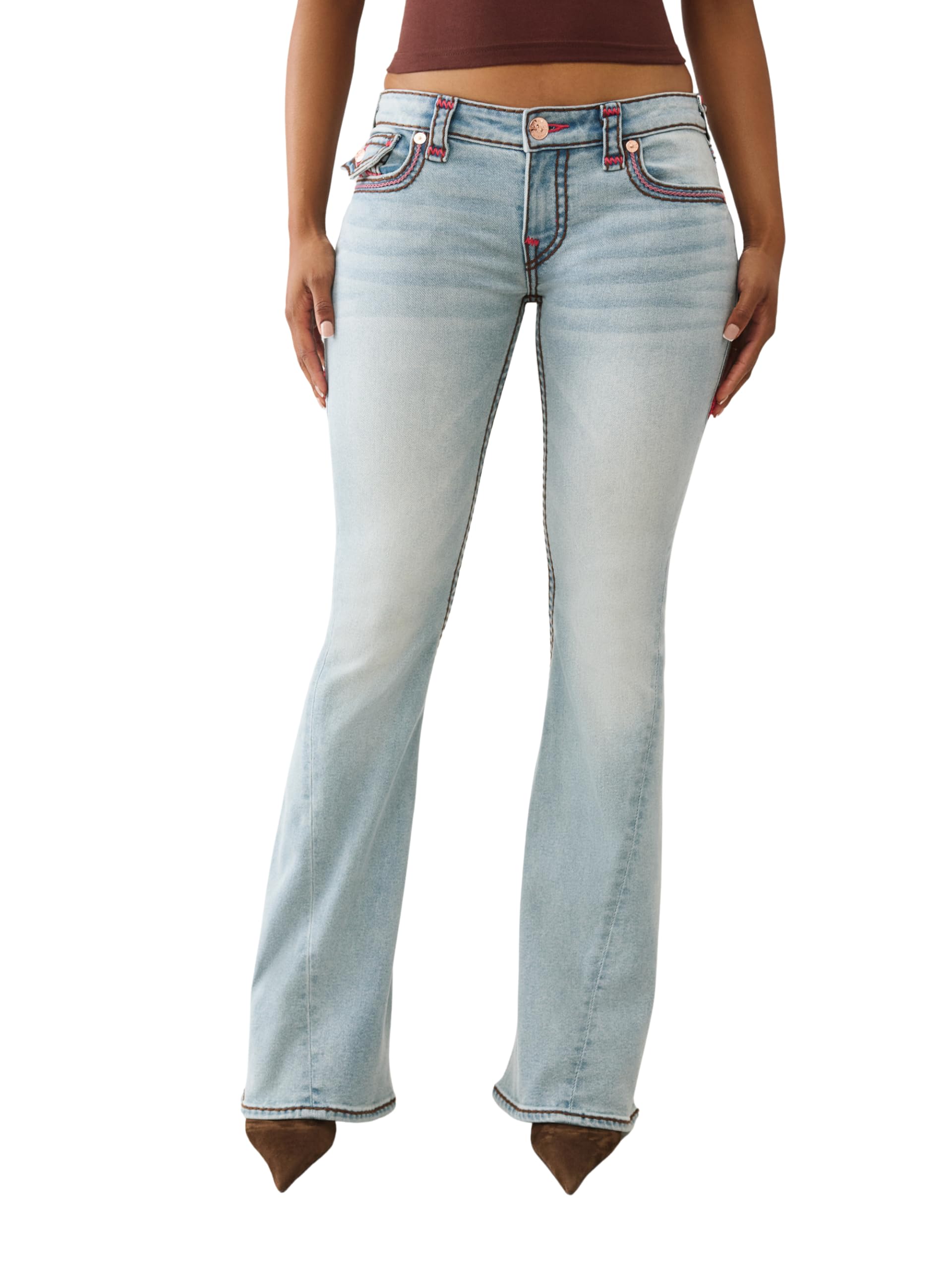 パンツ true religion joey super T flare denim True Religion Joey Low Rise Super T Flap Flare Womens Jeans