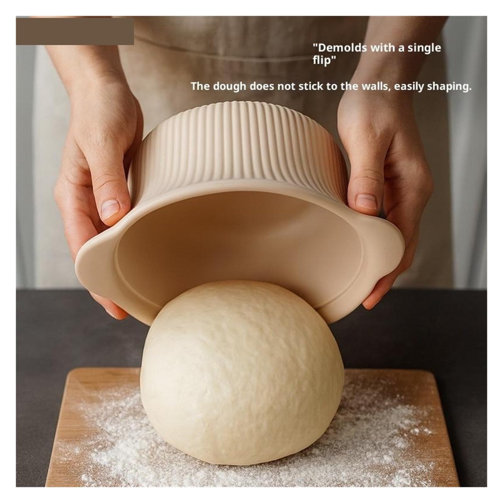 Generico Scatola for impasto for pizza in silicone con coperchio Cestino for la fermentazione del pane Antiaderente for toast Fermentato Strumenti for cottura della cucina(S)