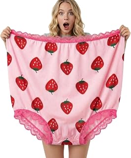 Granny Big Underwear Prank for Women Funny Novelty Plus Size Underwear Granny Panties for A Game Party Pink