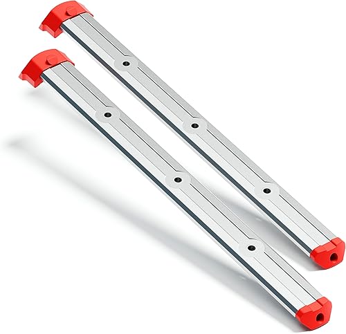 Miniatura 28 de Rieles de repuesto roscados de 7.7 pulgadas (7.677 in) compatibles con la caja de herramientas Milwaukee Packout 48-22-8425, incluye tapas de Negro