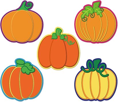 70 Pcs 6 Inch Colorful Thanksgiving Pumpkin Cutouts Fall Bulletin Board Decorations Cutout Autumn Bulletin Board Cutouts with Glue Point Dots Classroom Decorations for Christmas Party Wall Chalkboard