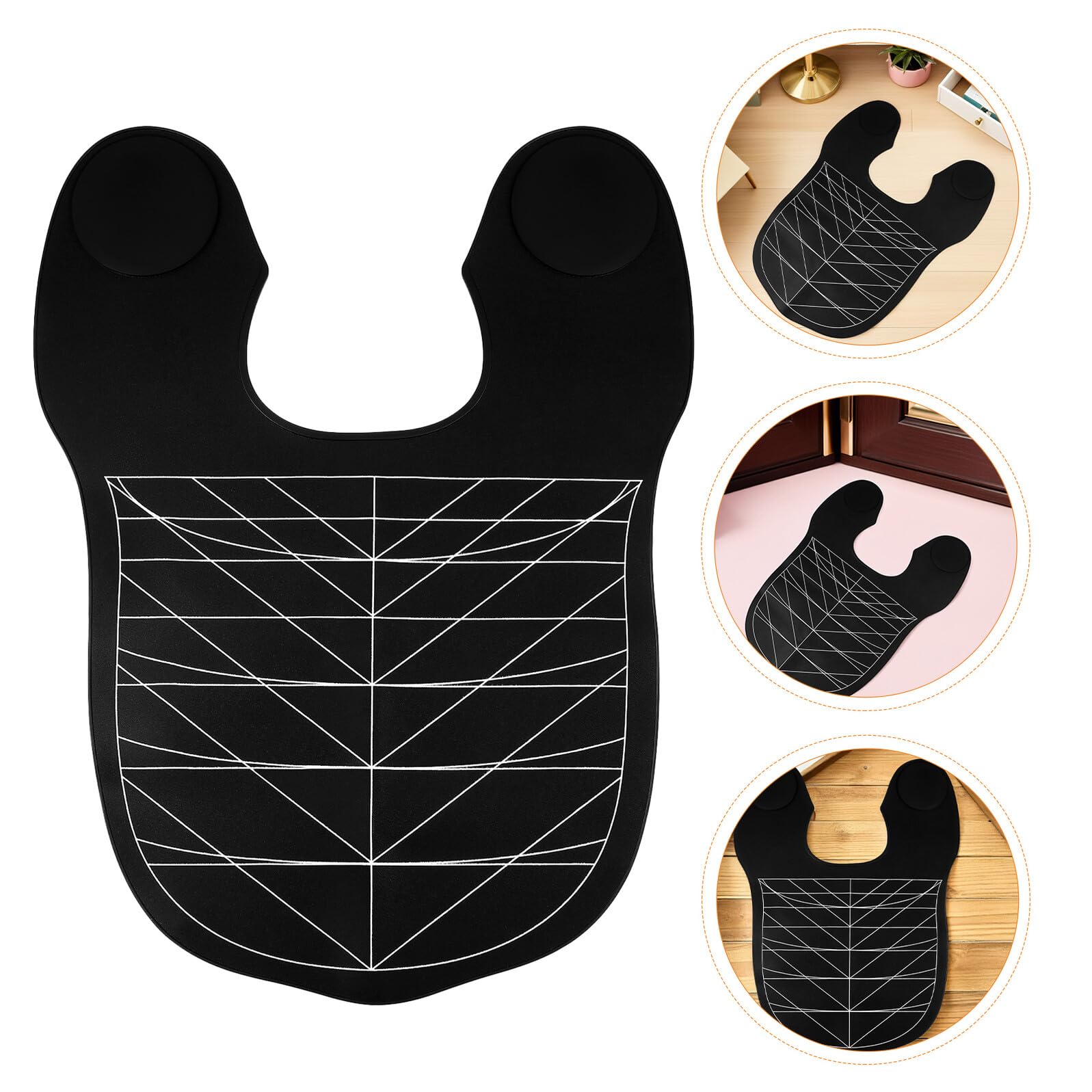 Capa de Corte de Pelo de Silicona Negra 2 Piezas Profesional | Protección Reutilizable, Diseño Ergonómico Cómodo, Uso en Procedimientos de Salón