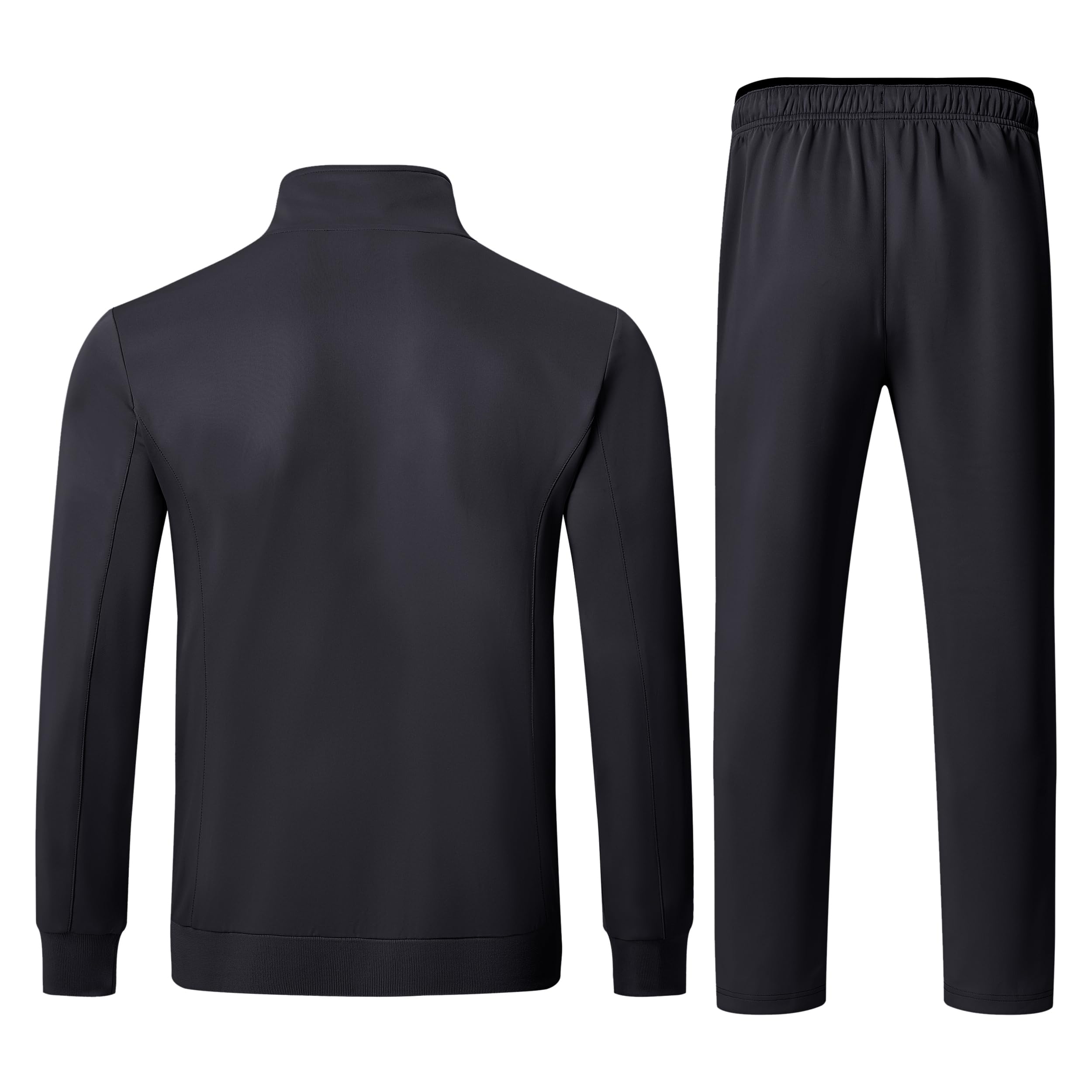 Huayuzh Tuta sportiva da uomo, 2 pezzi, con cerniera, per jogging, fitness, palestra, casa