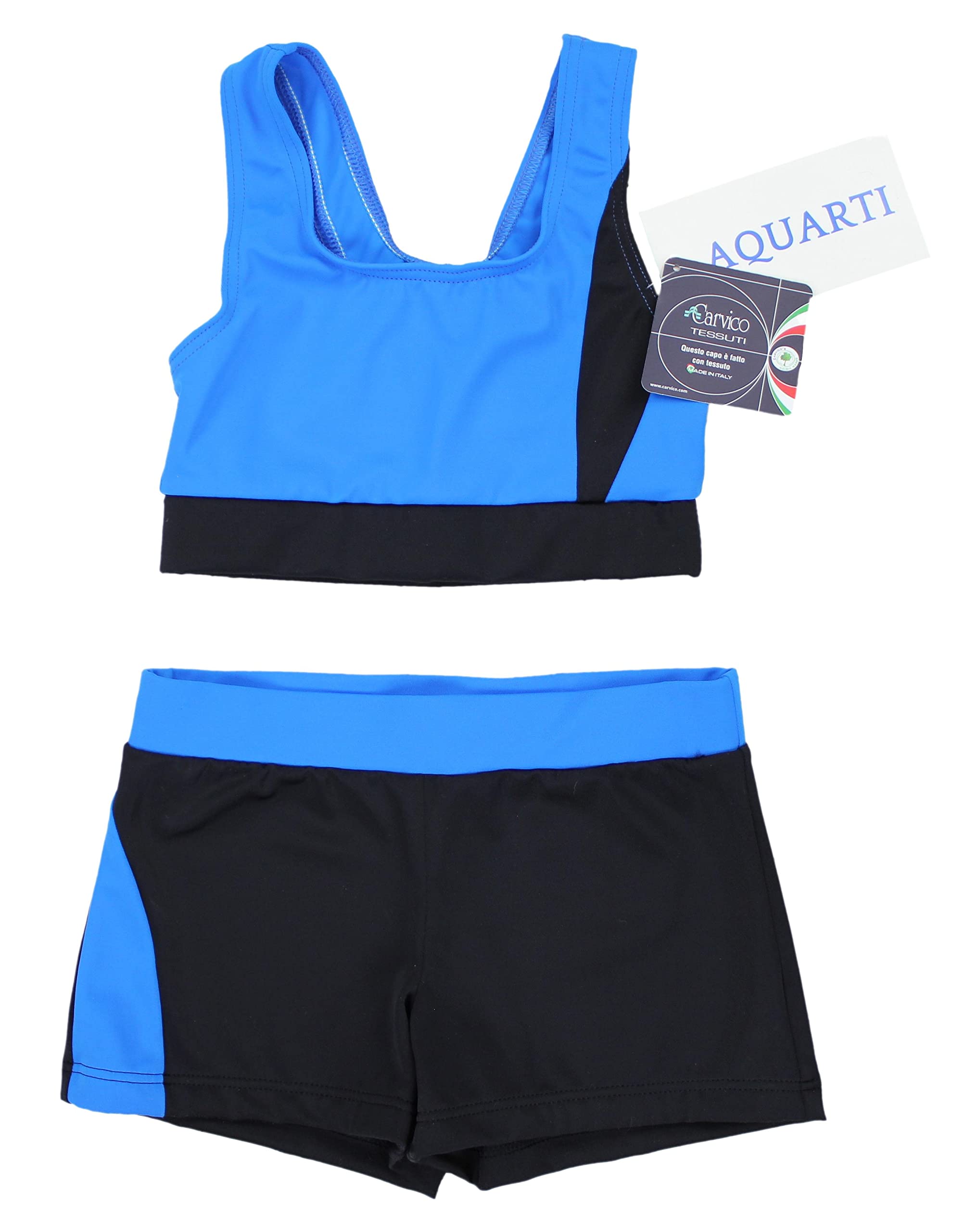 Aquarti Bañador Niña – Bañador Natación Niña Dos Piezas con Espalda Nadadora y Short
