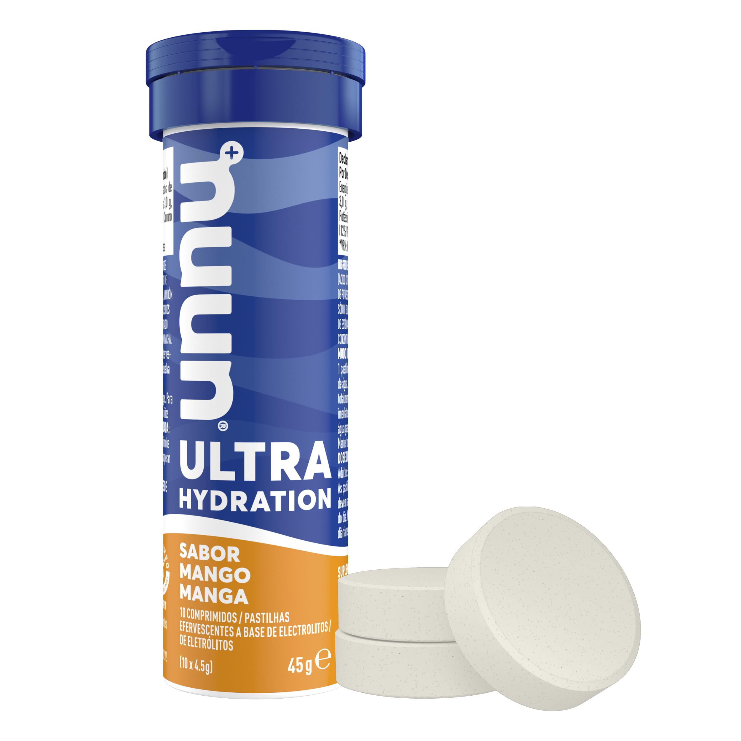 Nuun ULTRA Mango Comprimidos Efervescentes con Electrólitos y Vitamina C, Contribuye a una Óptima Hidratación y Funcionamiento del Sistema Inmune, 1 Tubo con 10 Tabletas Efervescentes