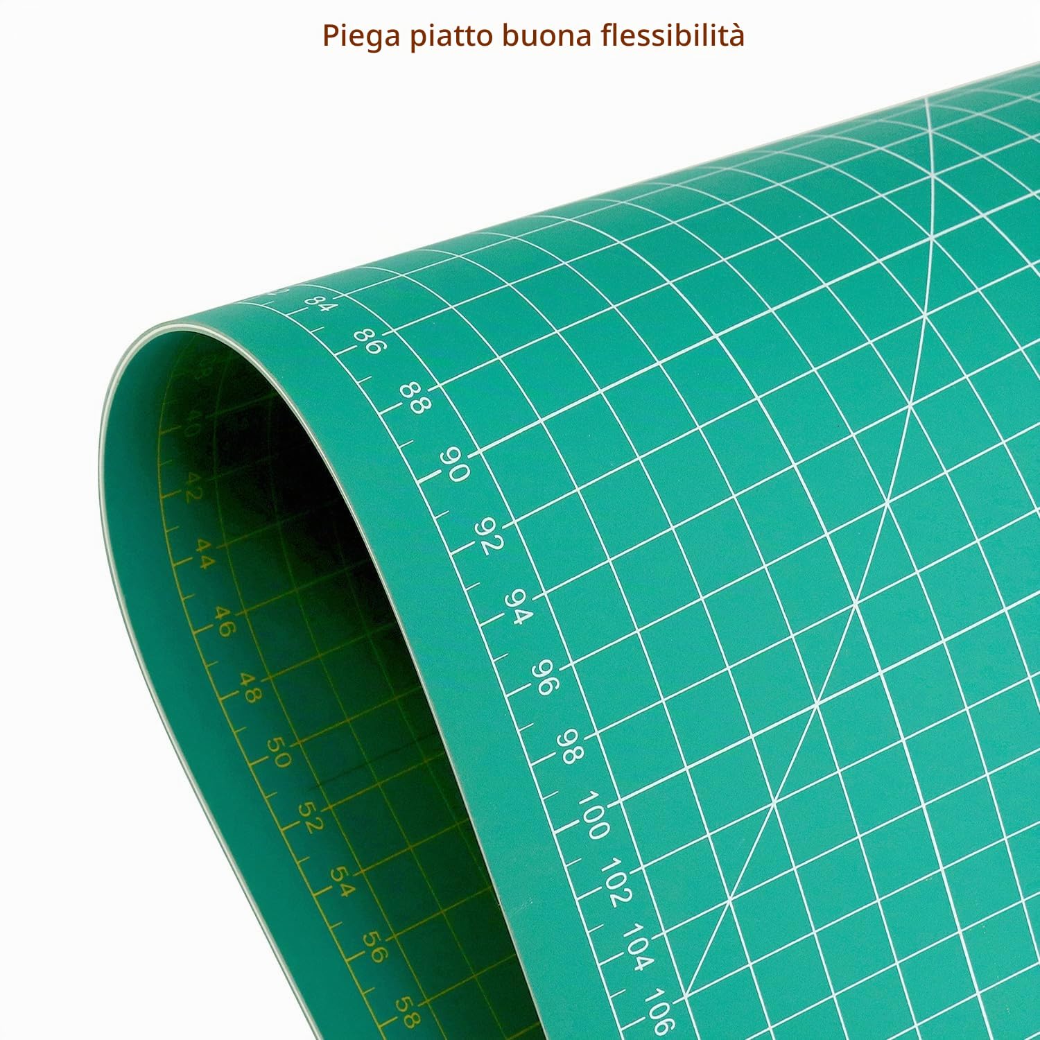 QWORK® Tappetino da taglio A0, verde, 120 x 90, tappetino da taglio autorigenerante, per cucito, scrapbooking, trapuntatura