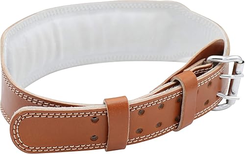 Miniatura 4 de ChoCho Track Cinturón de levantamiento de pesas ajustable de cuero genuino 4 gimnasio fitness culturismo levantamiento de pesas propulsores de