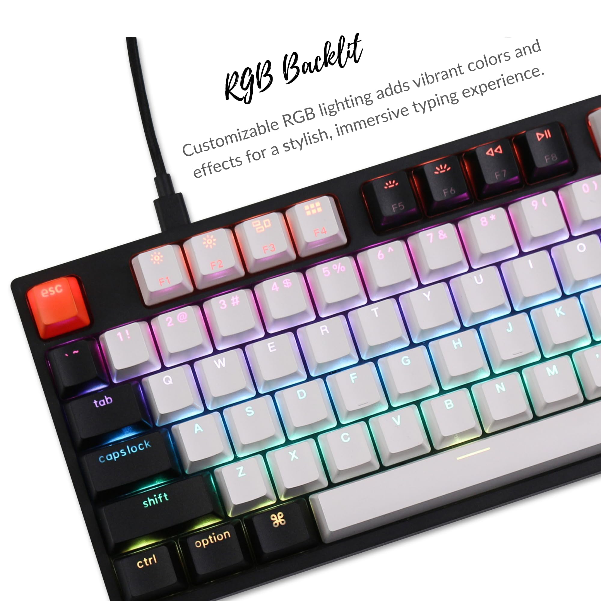 Amazon | Keychron C1 TKL メカニカル有線ゲーミングキーボード – RGB