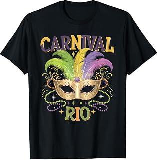 Carnival Rio Brazilian Carnival Costume Brazil Mask Outfit T-Shirt