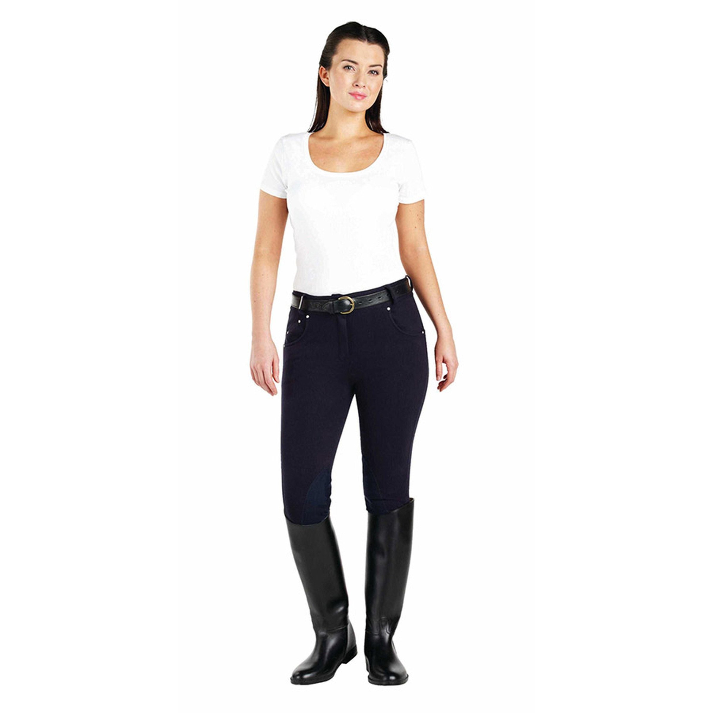 Caldene Carter Ladies Riding Breeches 24 inch Long Black