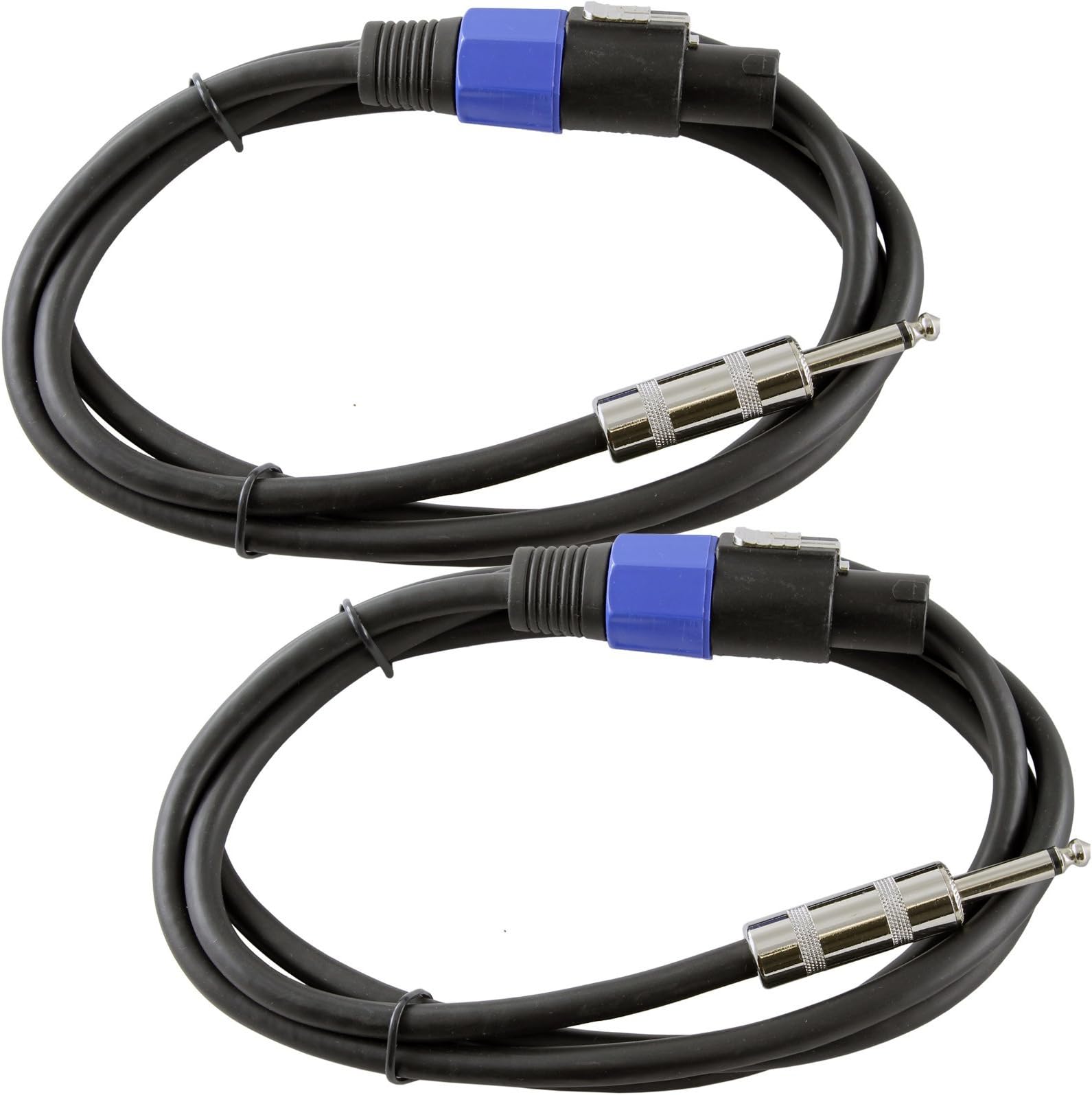 12 Gauge Speaker Cables 2 Cable Pack (6 Foot, Each)