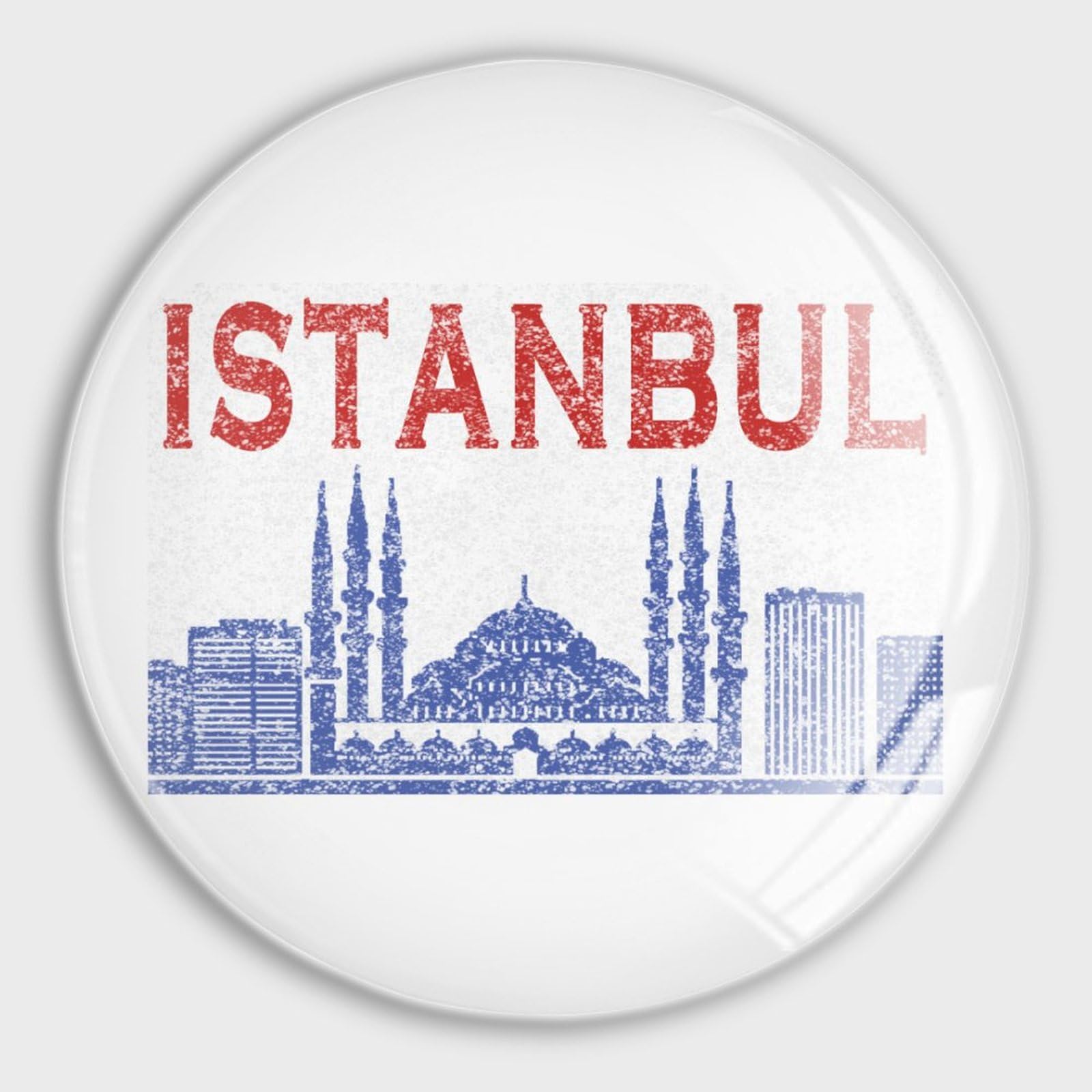 Aimant de réfrigérateur Istanbul en verre magnétique puissant pour cuisine et bureau