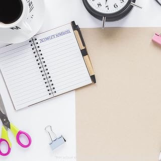 MaxStamp - Large Self-Inking Incomplete Homework Stamp (Blue Ink)