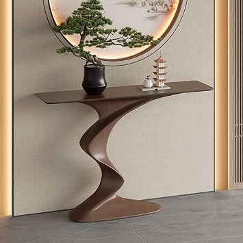 Brown Wood Entryway Console Table with Storage - Narrow Farmhouse Style Sofa Table for Living Room, 100cm Hallway Table for Entryway & Foyer, Stylish Accent Furniture.
