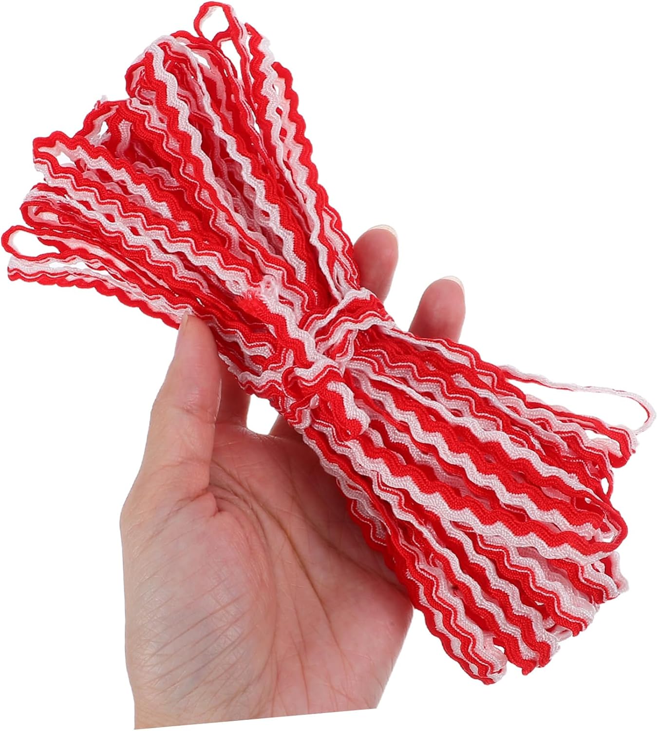 Gadpiparty Double Color Woven Trim Braided Wave Edge Fabric for Clothing Curtains Upholstery DIY Crafts Soft Skin Friendly Material