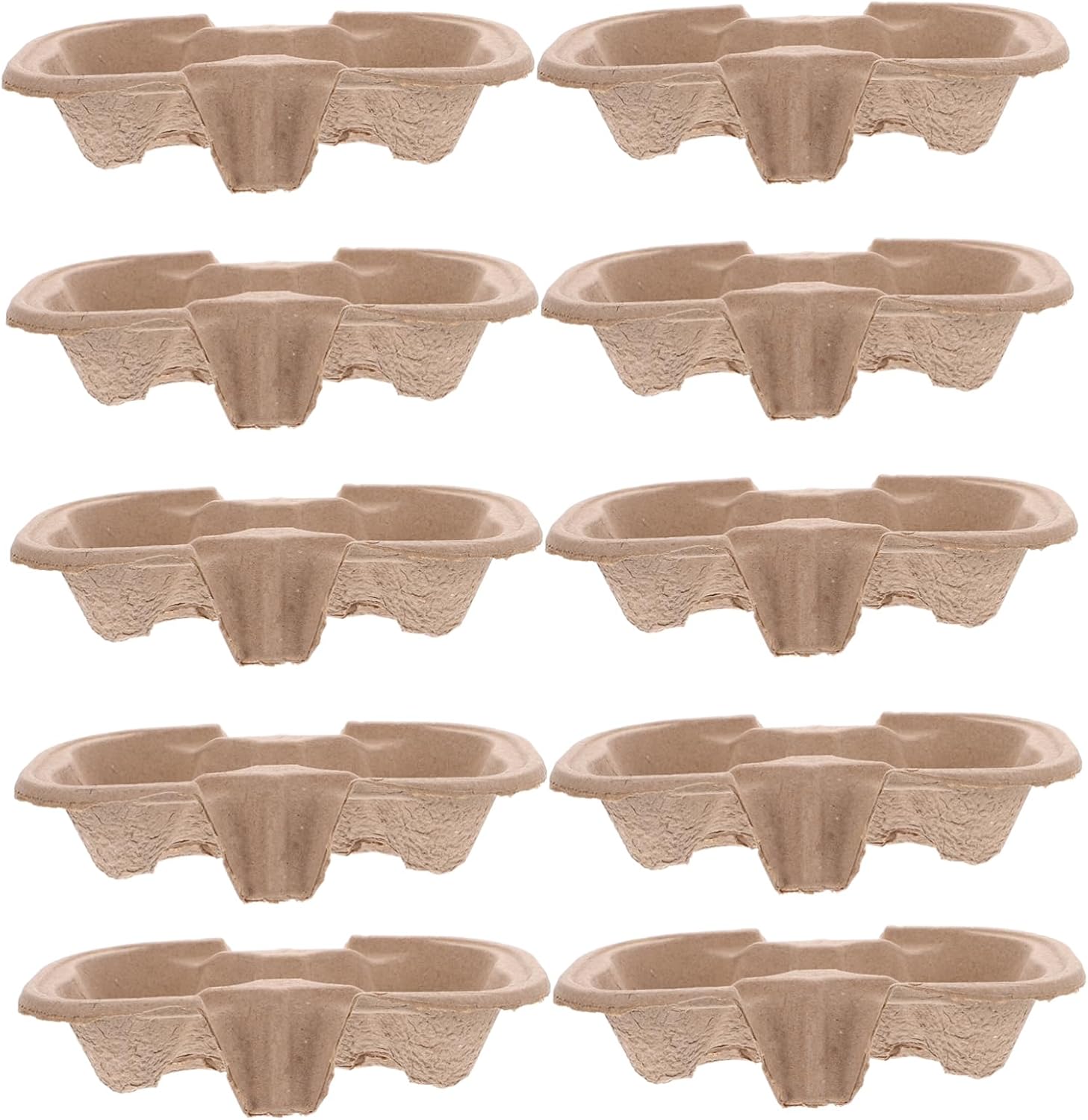 50pcs Beverage Takeout Holders Cup Carrier Trays for Juice Milk Tea Drink Transport for Restaurants Food Service