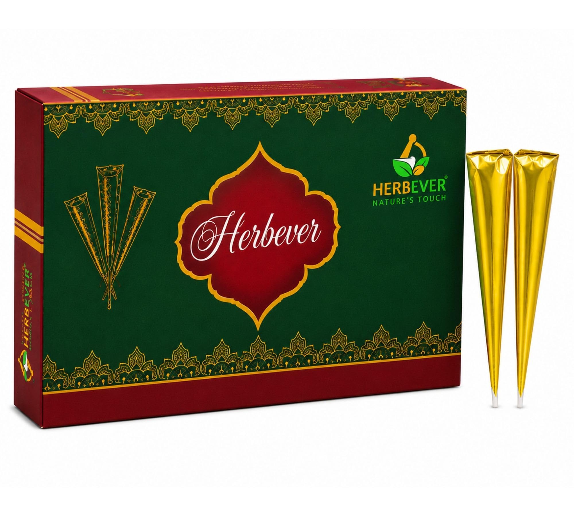Ready-to-Use Henna Hair Color Cones, Reddish Brown, 25g Each, Pre-Filled Henna Paste, Pack of 12 Cones