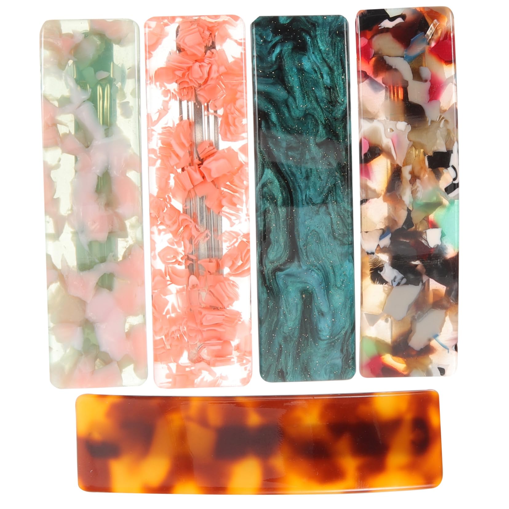 FRCOLOR 25 Piezas pasadores de pelo para mujeres de pelo grueso pasadores de pelo francés pinzas para el cabello rectangulares hair clips horquillas moño Pinzas para el cabello metálicas