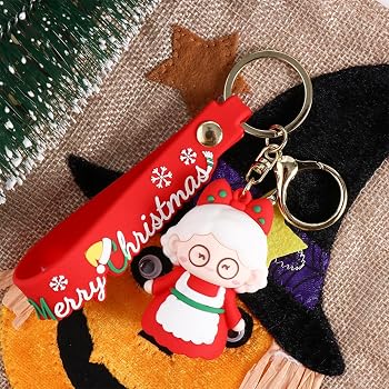 Amazon.com: Key Chain Santa Claus Cartoon Bag Charm Ornament Gift