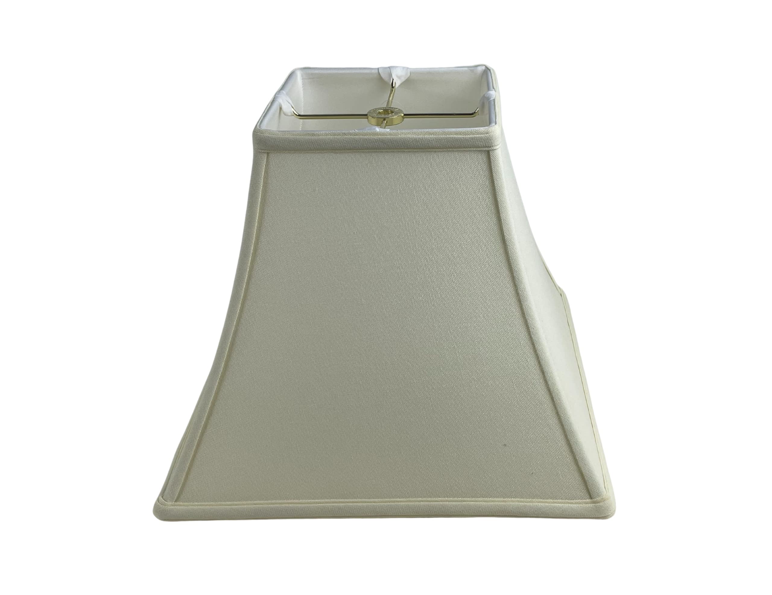 Royal Designs, Inc. Regal Square Bell Lamp Shade, 7 x 14 x 11.5, Linen Eggshell (BSO-715-14LNEG)