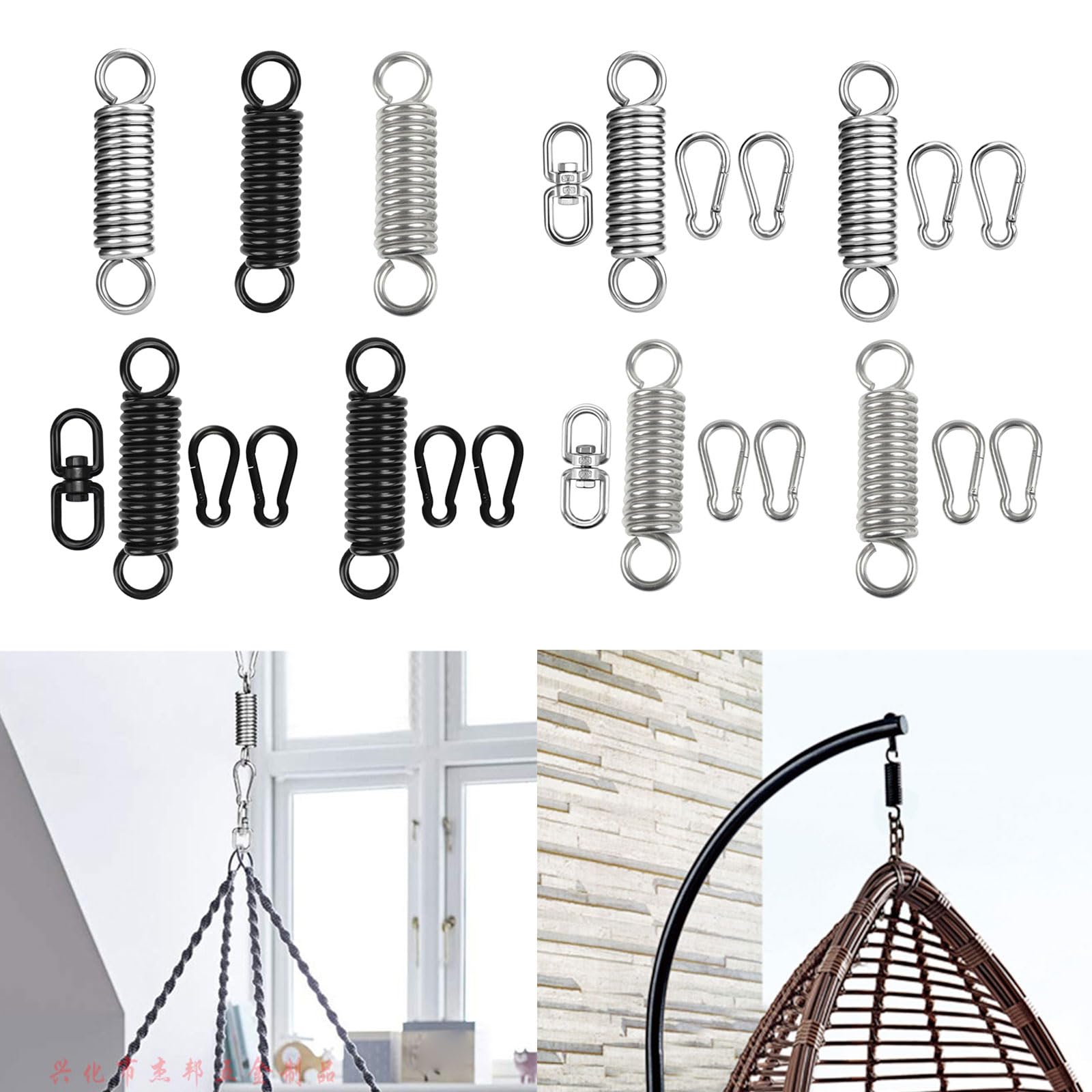 GKOXUQ High Strength Hanging Spring Durability Hanging Spring Release Pressure Spring for Hammocks Chairs