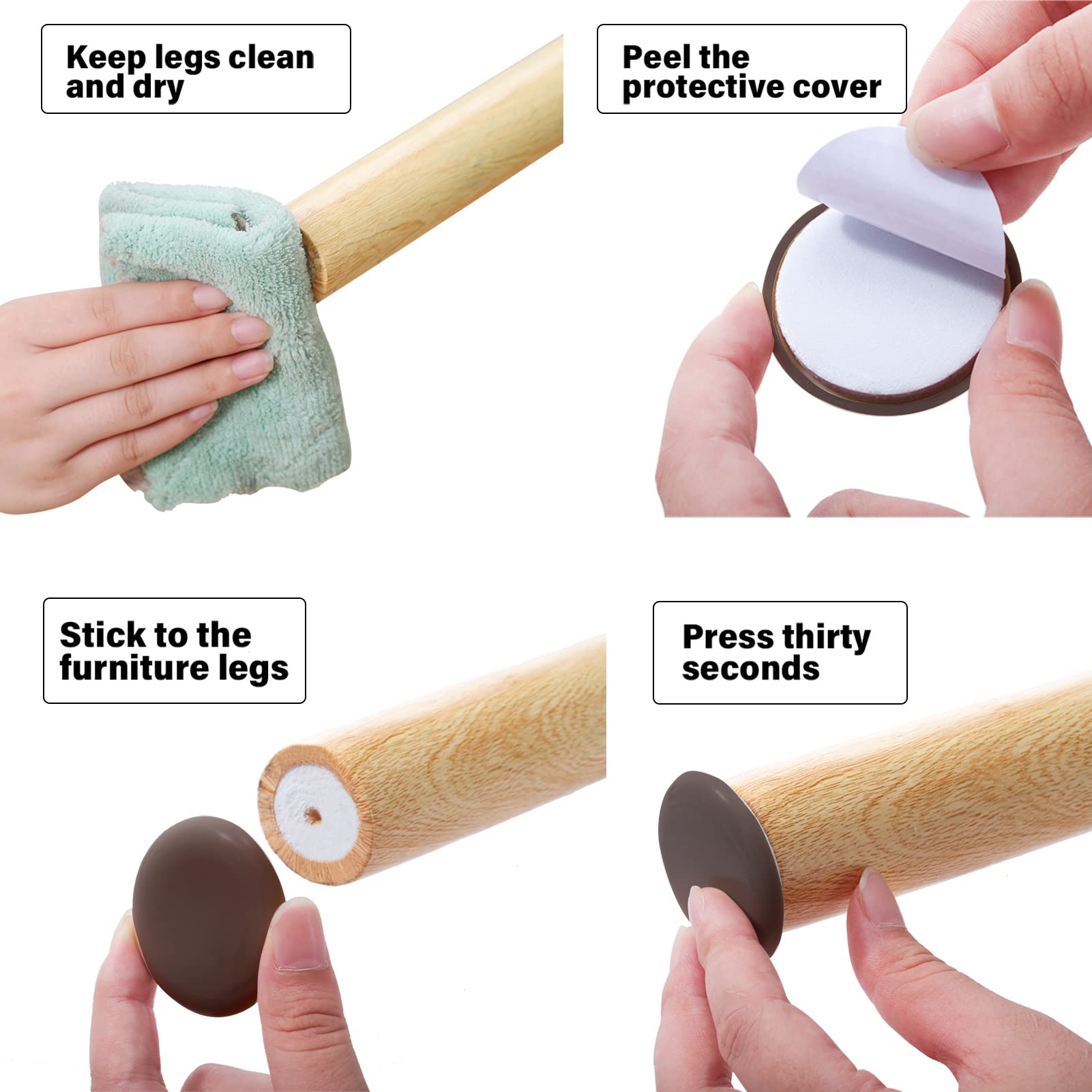 36pcs Self-Adhesive Furniture Sliders 1-7 9 Furniture Moving Pads-Sticky Carpet Slider for Protect Carpeted Surface Furniture Carrier- Easily — view 3