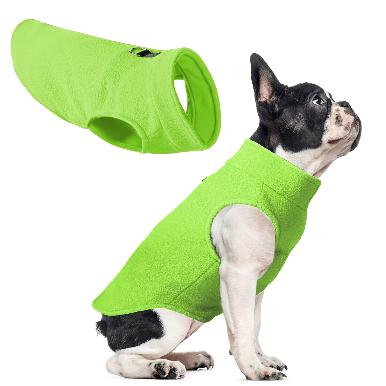Gilet en polaire pour chien vert taille XS veste chaude petit chien