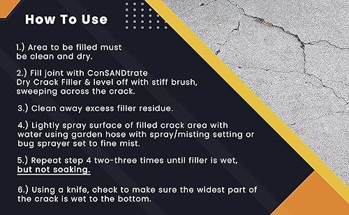 Miniatura 5 de Llenador de grietas de hormigón - gris - 3 libras (botella individual) para llenar grietas de hormigón en entradas, pasillos y patios.