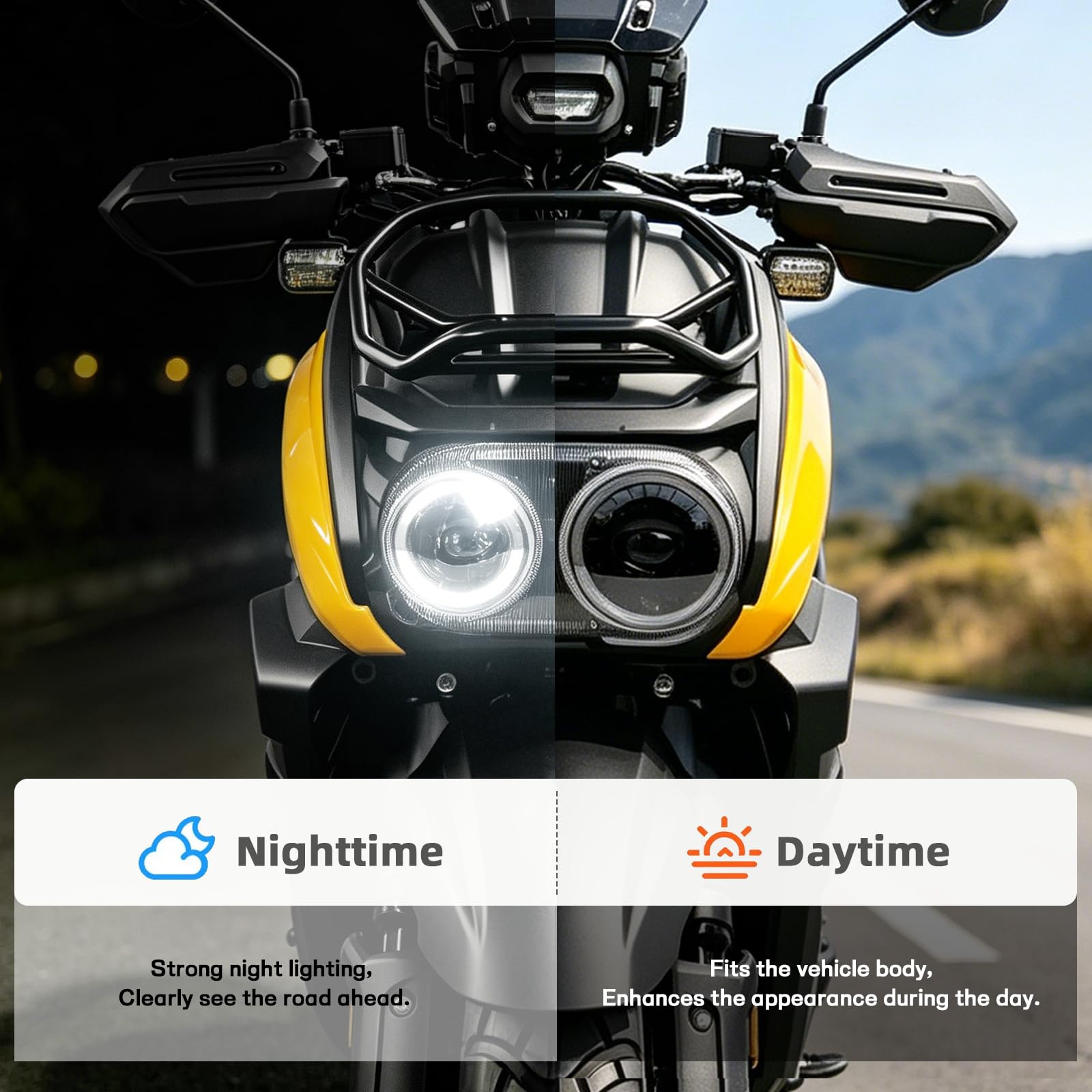 mokuo Motorcycle 12V 55W Headlight Assenblies Fit for 2022 2023