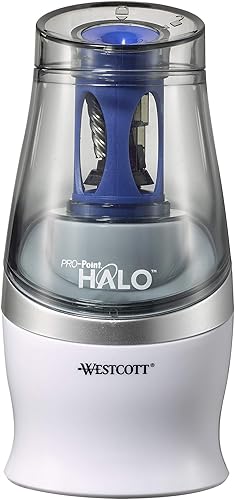 Westcott PRO-Point - Sacapuntas (batería de carbono), color blanco