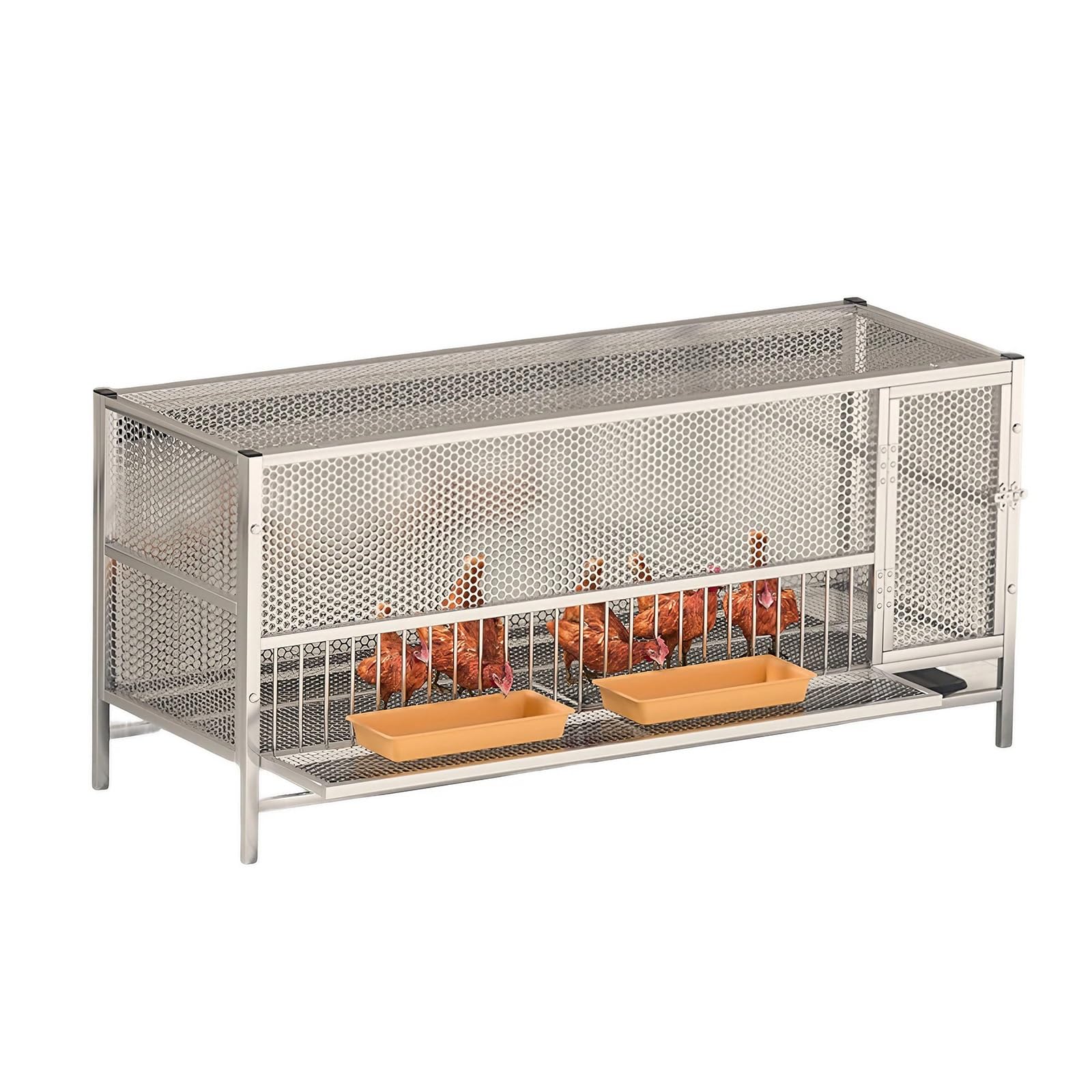 Ponederos para Gallinas, Corral para Gallinas de Corral en Acero Inoxidable, Malla de Alta Densidad Anti-Intrusión contra Comadrejas, Serpientes y Ratones, para Jardín y Granja(100cmx66cm/39.3x