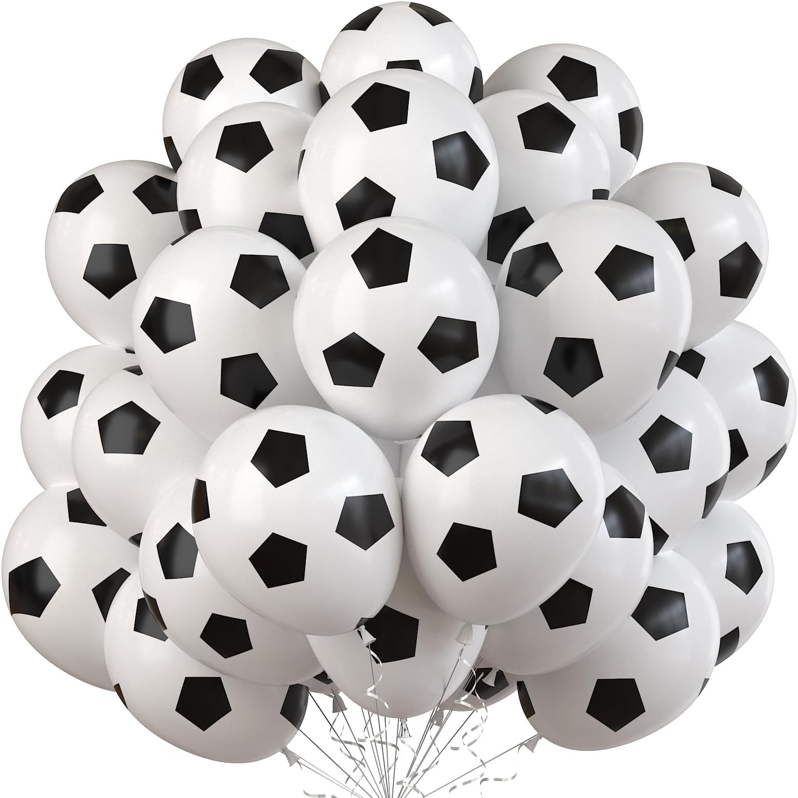 35 Pcs Football Balloons, Black White Football Birthday Latex Balloons, Soccer Party Decorations Supplies for Men Sport Lover Soccer Theme Birthday Baby Shower Party Decor