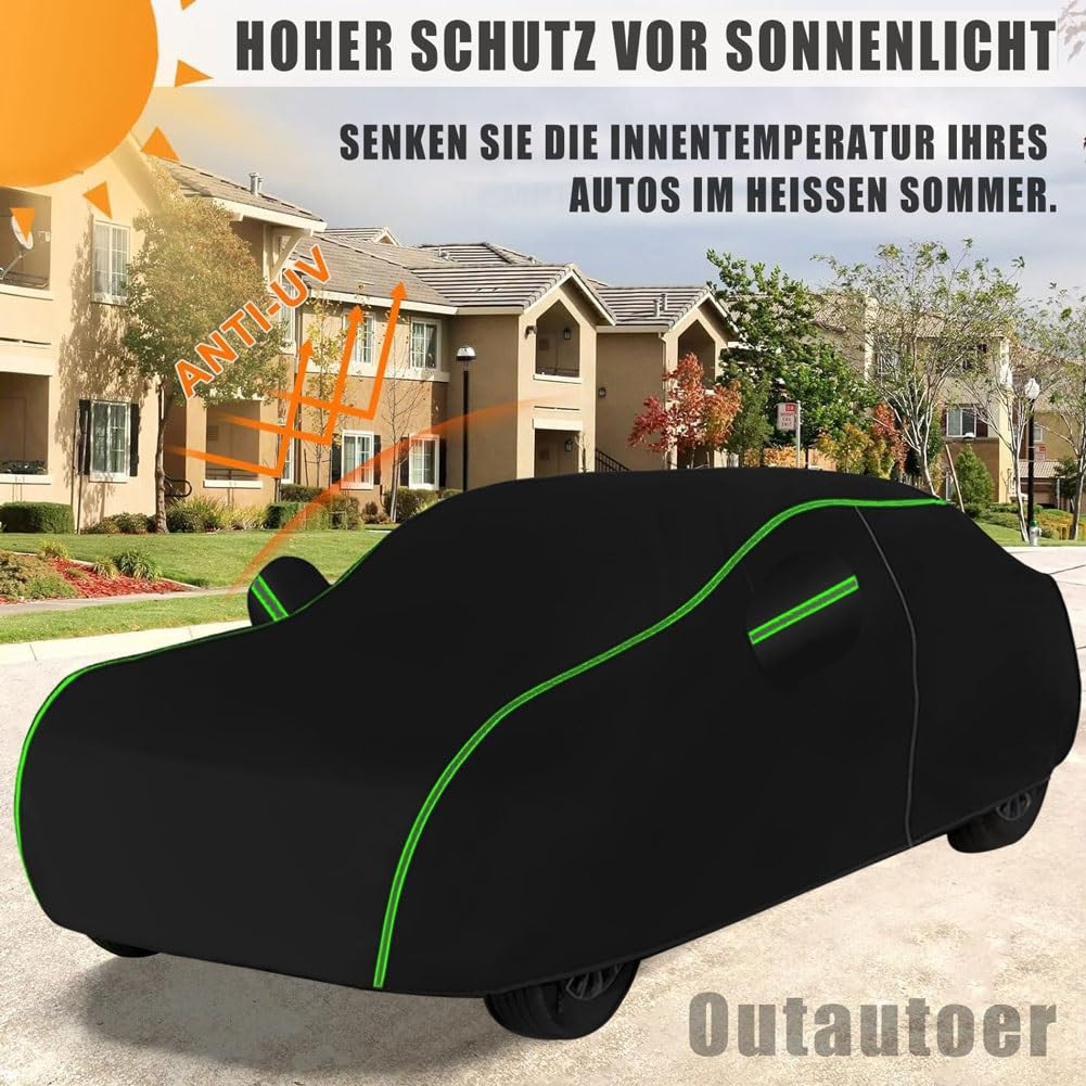 Schwarz Auto Abdeckplane für Toyota Celica (T23) 1999-2006 Coupe, Schwarz Autoabdeckung Wasserdicht Sonnenschutz Autoabdeckung Stoff Outdoor Indoor Sommer Auto Abdeckplane