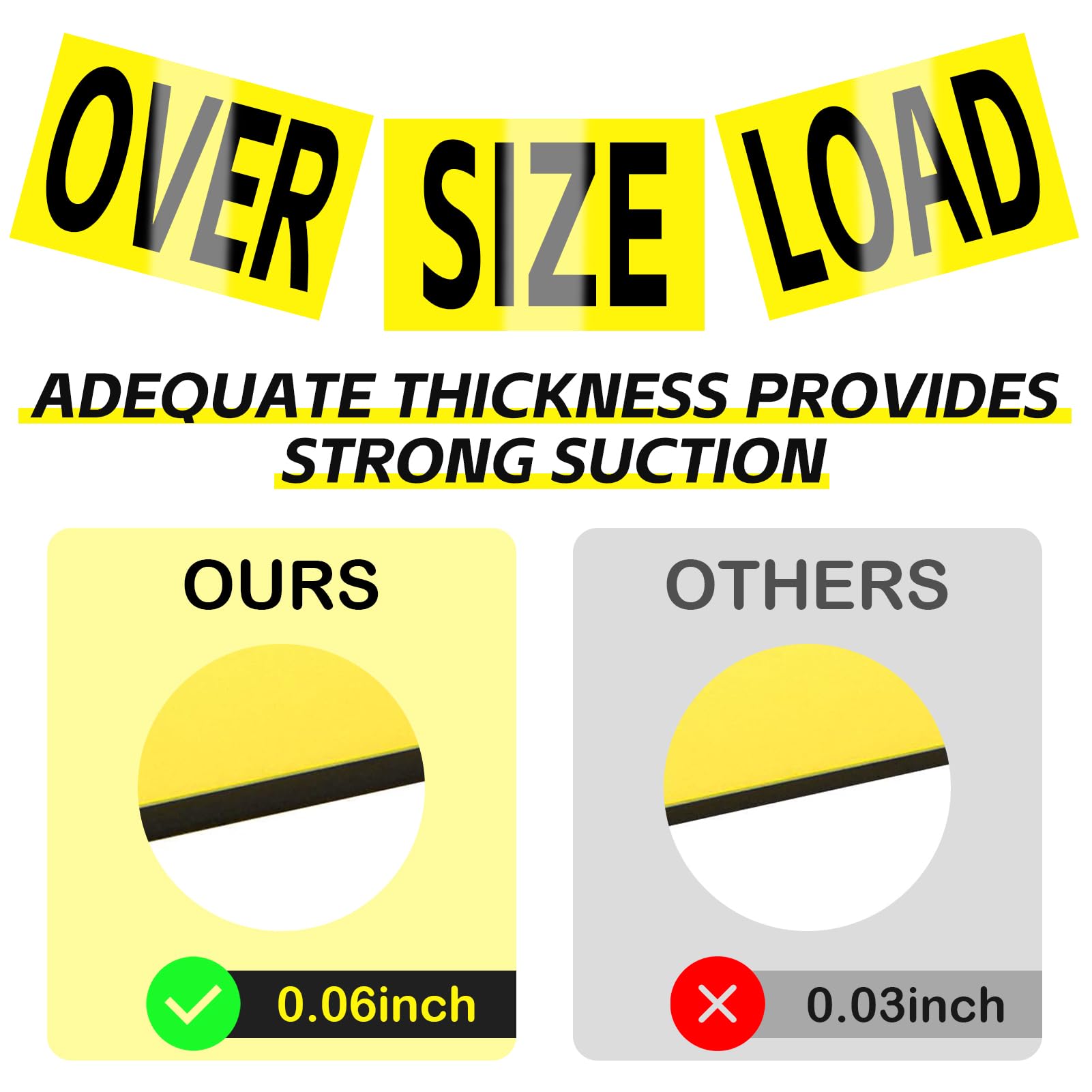 Amazon.com: Magnetic Oversize Load Signs for Trucks, 3 Pcs