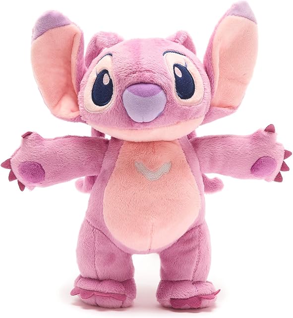 Disney Store Official Angel Standing Medium Soft Toy, Lilo & Stitch, 28cm/11, Plush Cuddly Cosmically Cute Character with Embroidered Details, Super Soft Fabric - Suitable for Ages 0+