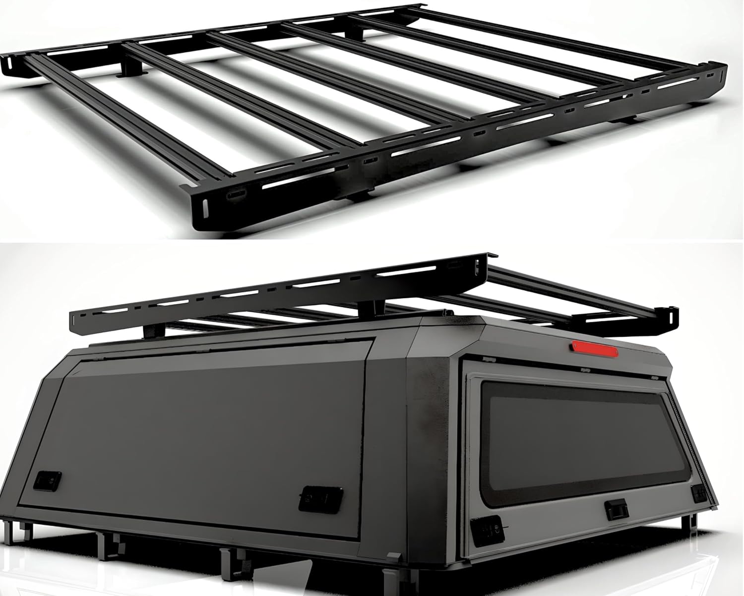TOP Rack for Truck Bed Cap - High-Strength Aluminum, Easy Install with Factory Mounts