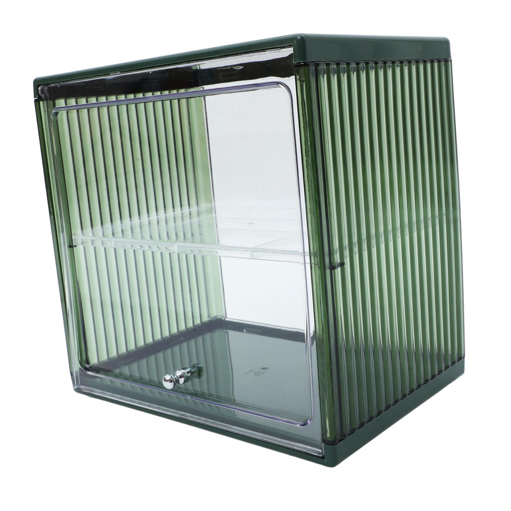 VILLCASE Scatola Porta Pane Trasparente Doppio Piano in Plastica Riutilizzabile Organizer Cucina Leggero e Resistente Contenitore Conservazione Pane per Banco Cucina