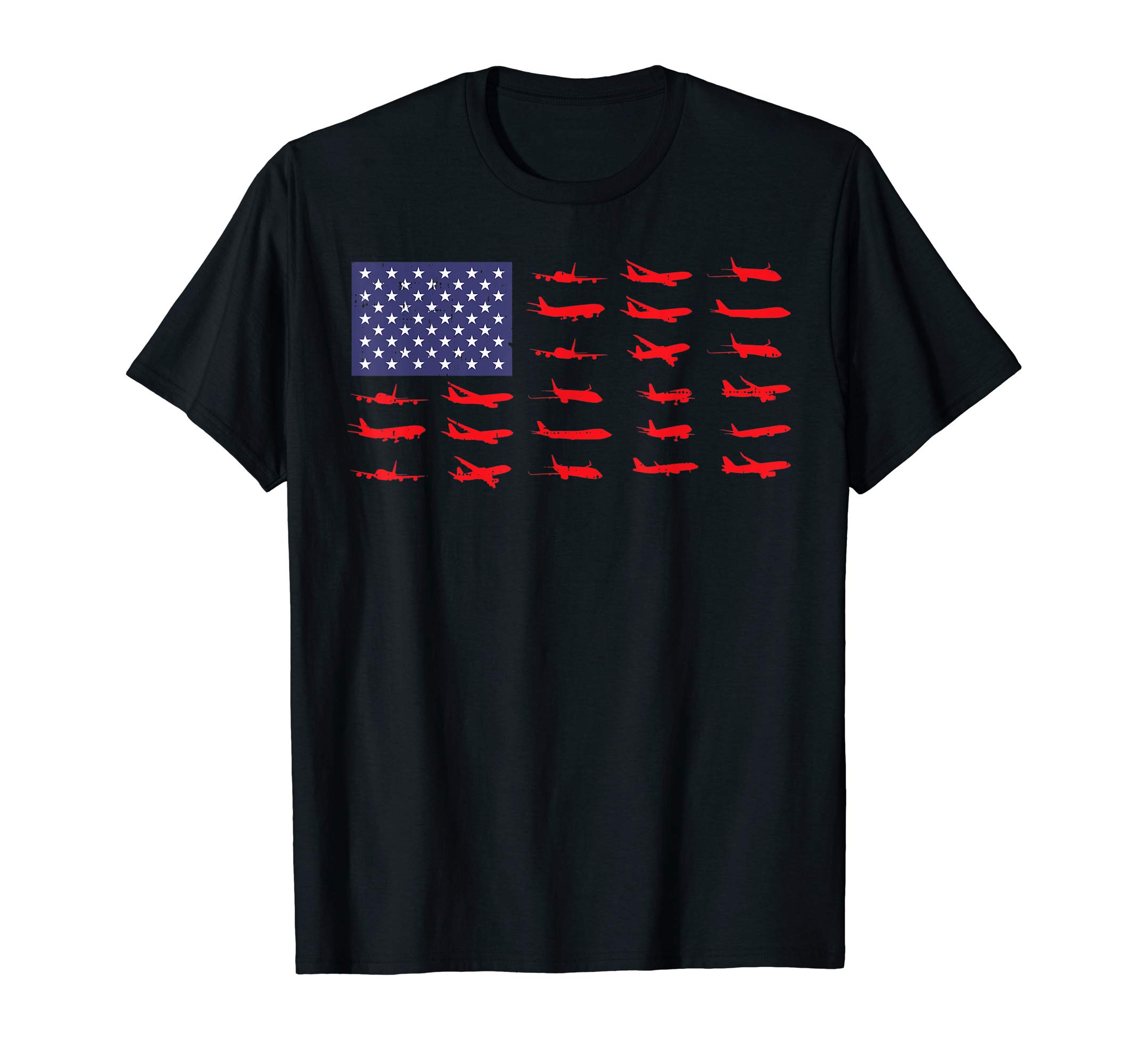 BoredKoalas Aviation Lovers Shirts Pilot GiftsUS Flag Airplanes Patriotic Aviation American Pilot Gift T-ShirtOEKO-TEX STANDARD 100