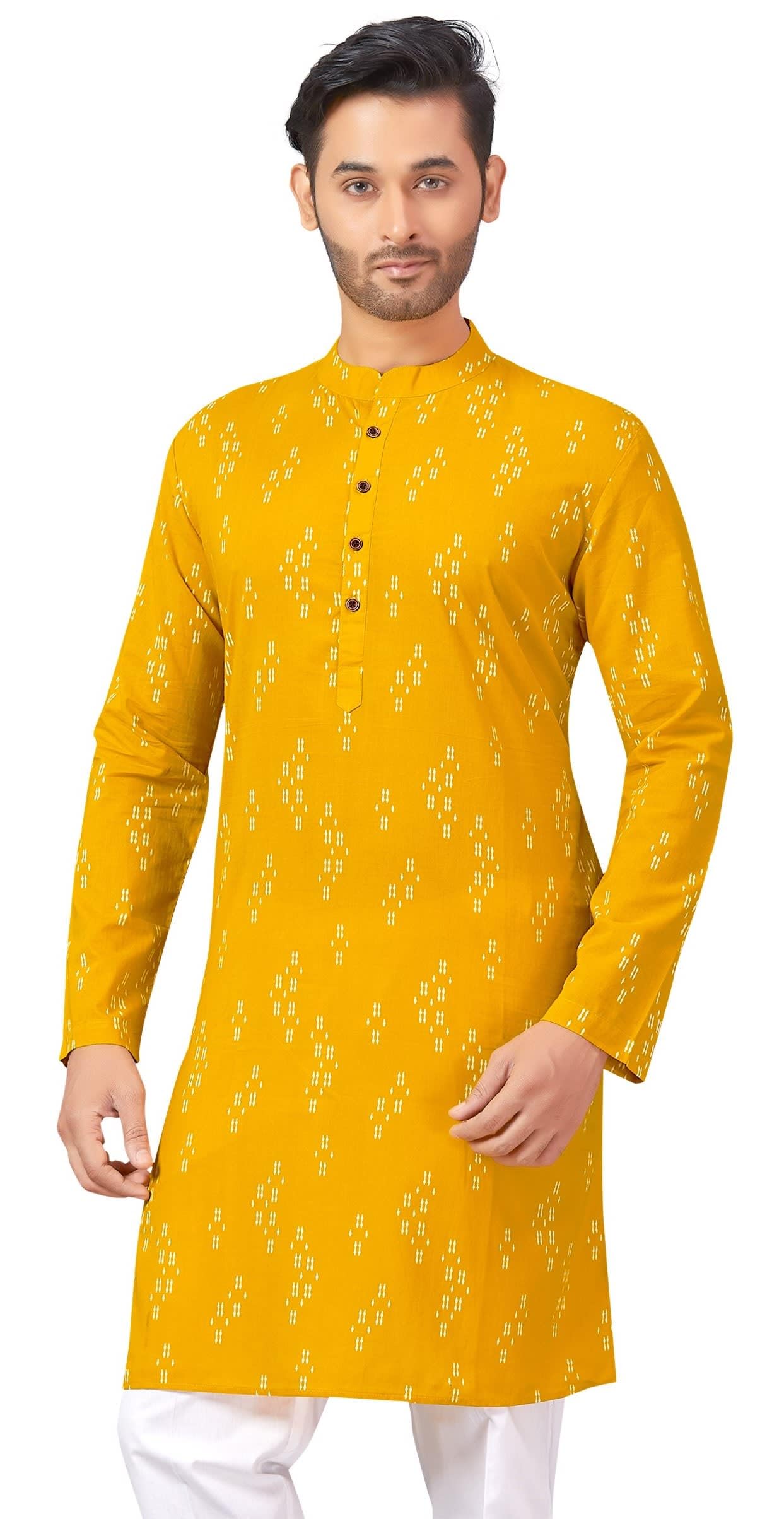 studio shringaar Men's Cotton Regular Fit Casual Kurta-picture-19