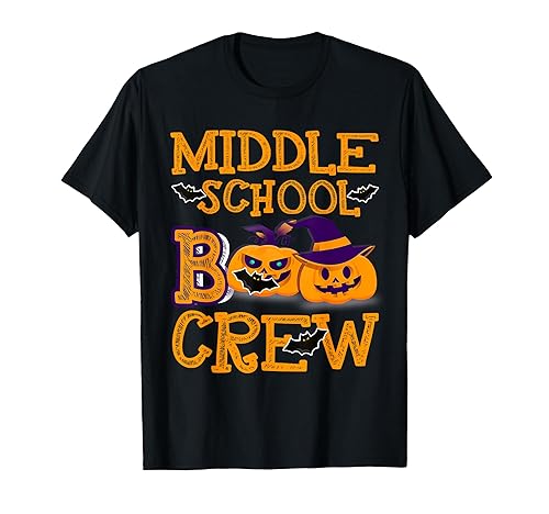 Middle School Boo Crew Halloween Costume T-Shirt