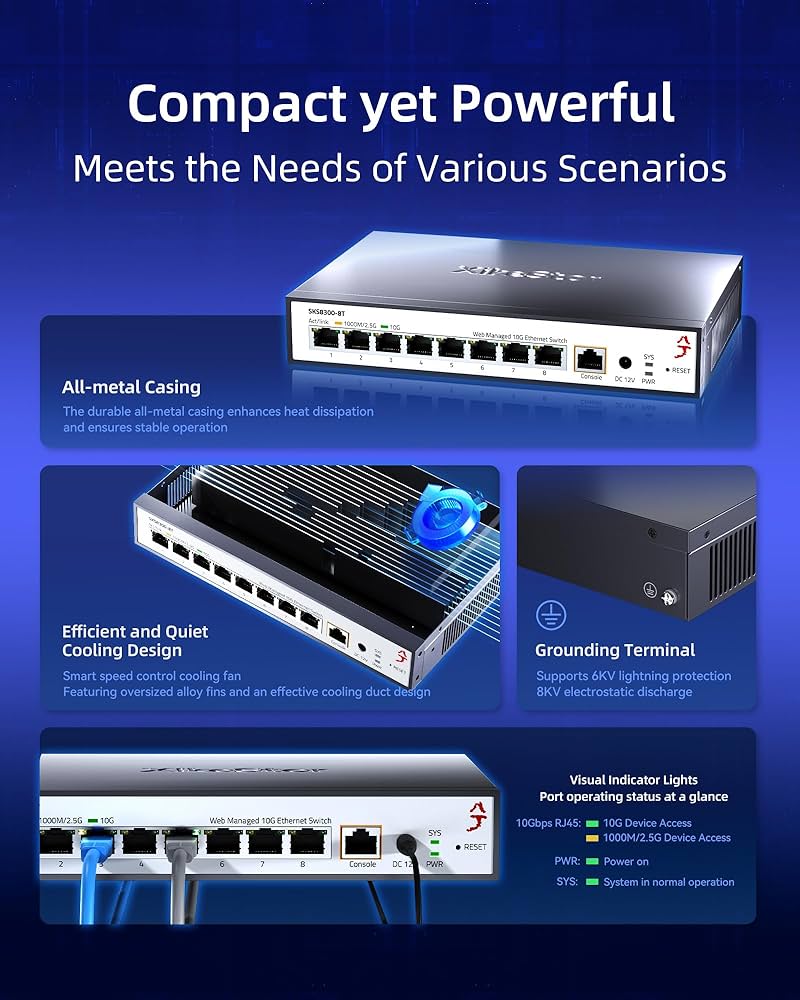 その他 hacchi8plus Amazon.co.jp: XikeStor 8 ポート 10Gbps スイッチング ハブ