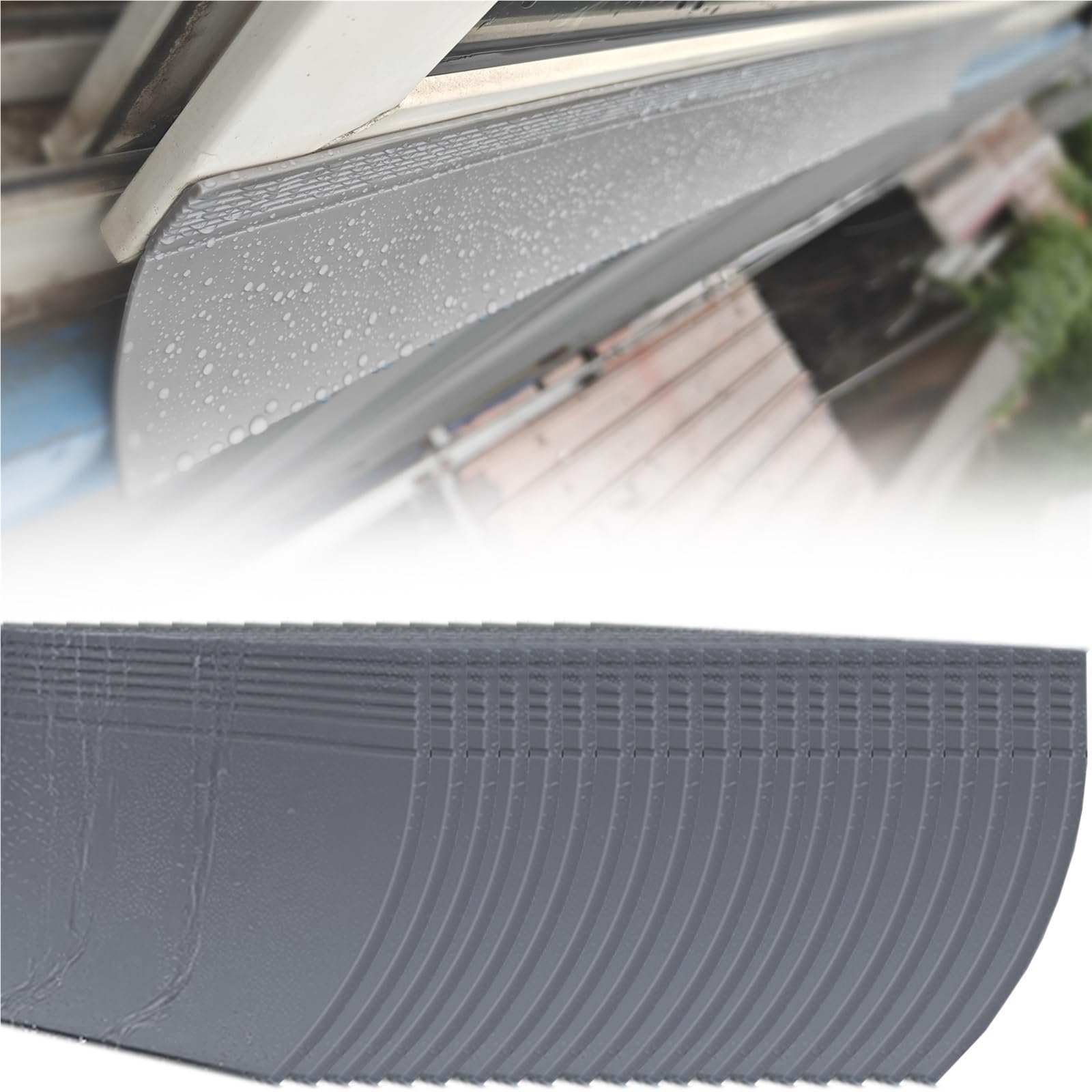 Deflector de lluvia de goma autoadhesivo y recortable de alta calidad, 20 uds