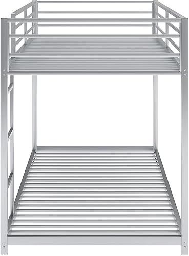 Miniatura 7 de Literas de tamaño individual sobre individual, litera de metal con rieles de protección, escalera para dormitorio compartido de niños y niñas, no